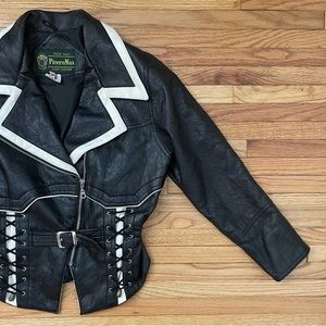 Vintage Leather Moto Jacket